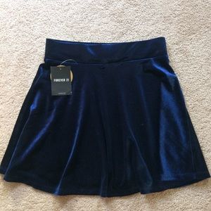 BLUE VELVET SKIRT